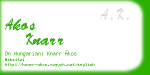 akos knarr business card